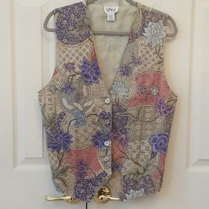 Multi-colored button down Vest
